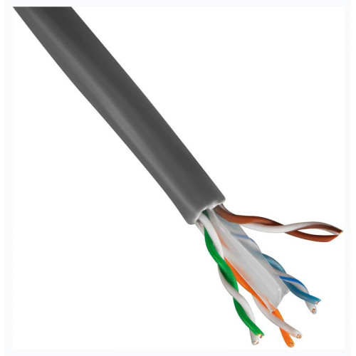 Кабель сетевой Buro BU-COP-055 UTP 4 пары cat.6 solid 0.55мм Cu 305м серый