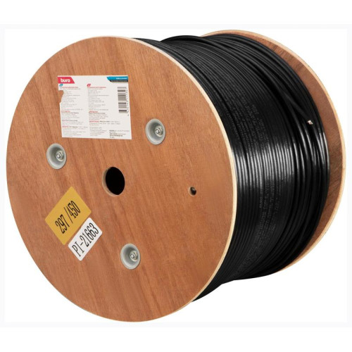 Кабель сетевой Buro BU-CCA-050-FTP-OUTDOOR FTP 4 пары solid 0.5мм CCA 305м черный outdoor (упак.:1шт)