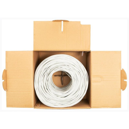 Кабель сетевой Buro BU-CCA-042 UTP 4 пары cat.5E solid 0.42мм CCA 305м серый