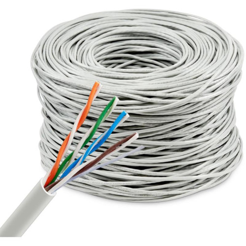 Кабель сетевой Buro BU-CCA-045 UTP 4 пары cat.5E solid 0.45мм CCA 305м серый