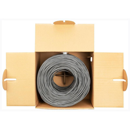 Кабель сетевой Buro BU-COP-045 UTP 4 пары cat.5E solid 0.45мм Cu 305м серый