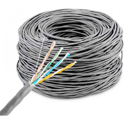 Кабель сетевой Buro BU-COP-048 UTP 4 пары cat.5E solid 0.48мм Cu 305м серый