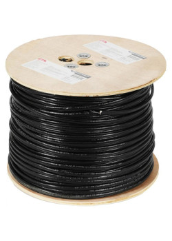 Кабель сетевой Buro BU-COP-050-FTP-OUTDOOR FTP 4 пары cat.5E solid 0.50мм Cu 305м черный outdoor стальной трос
