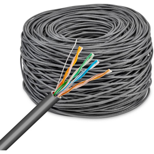 Кабель сетевой Buro BU-COP-040 UTP 4 пары cat.5E solid 0.40мм Cu 305м серый