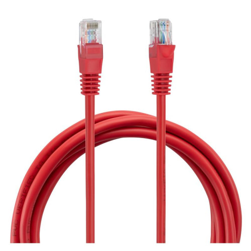 Патч-корд Buro UTP-5E-1,5M-R UTP 4 пары cat.5E CCA molded 1.5м красный RJ-45 (m)-RJ-45 (m)