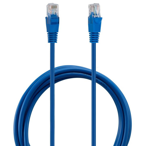 Патч-корд Buro UTP-5E-2M-BL UTP 4 пары cat.5E CCA molded 2м синий RJ-45 (m)-RJ-45 (m)