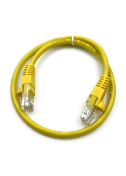 Патч-корд Buro UTP 4 пары cat.5E CCA molded 0.5м желтый RJ-45 (m)-RJ-45 (m) (UTP-5E-0,5M-Y)