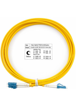 Патч-корд Cabeus FOP(D)-9-LC-LC-3M 2x9/125 OS2 LC дуплекс-LC дуплекс 3м LSZH желтый