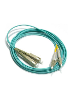 Патч-корд Lanmaster LAN-2LC-2SC/OM3-1.0 2x50/125 OM3 LC дуплекс-SC дуплекс 1м LSZH