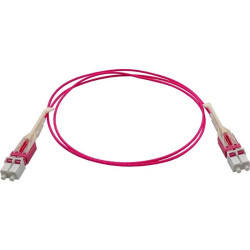 Патч-корд Lanmaster LAN-2LC-2LC/OM4H-1.0 2x50/125 OM4 LC дуплекс-LC дуплекс 1м LSZH розовый