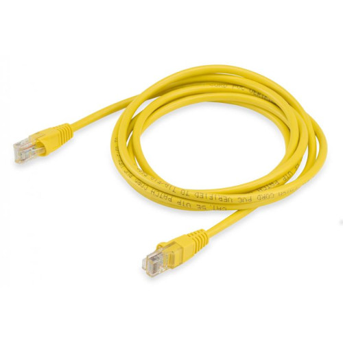 Патч-корд Buro UTP-5E-2M-Y UTP 4 пары cat.5E CCA molded 2м желтый RJ-45 (m)-RJ-45 (m)
