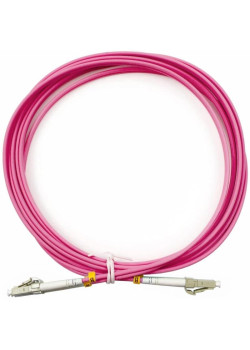 Патч-корд Cabeus FOP-50-OM4-LC-LC-3M 2x50/125 OM4 LC дуплекс-LC дуплекс 3м LSZH розовый