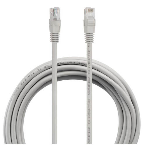 Патч-корд Buro UTP-5E-5M-G UTP 4 пары cat.5E CCA molded 5м серый RJ-45 (m)-RJ-45 (m)