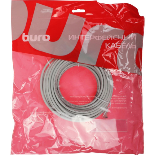 Патч-корд Buro UTP-5E-15M-G-LSZH UTP cat.5E 15м серый RJ-45 (m)-RJ-45 (m)