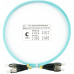Патч-корд Cabeus FOP-50-FC-FC-1M 2x50/125 OM3 FC дуплекс-FC дуплекс 1м LSZH бирюзовый