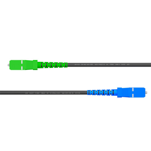GCR PRO Патч-корд оптический 85.0m переходной SC/APC - SC/UPC Simplex одномодовый SM 9/125, LSZH, черный, GCR-56183