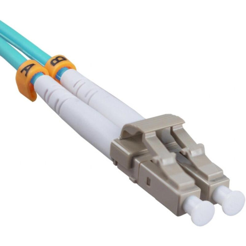 Патч-корд Cabeus FOP-50-LC-LC-1M 2x50/125 OM3 LC дуплекс-LC дуплекс 1м LSZH бирюзовый