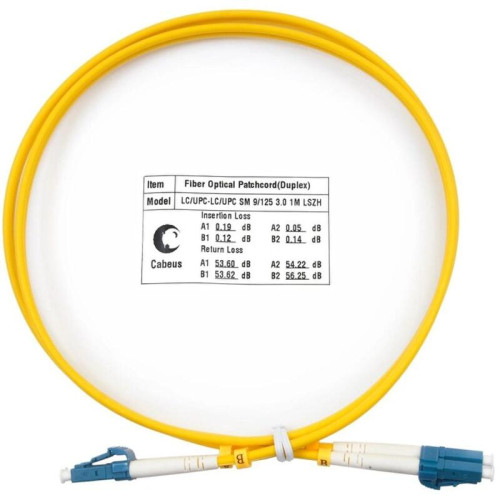Патч-корд Cabeus FOP(D)-9-LC-LC-1M 2x9/125 OS2 LC дуплекс-LC дуплекс 1м LSZH желтый