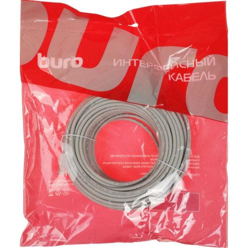 Патч-корд Buro UTP-5E-25M-G-LSZH UTP cat.5E 25м серый RJ-45 (m)-RJ-45 (m)