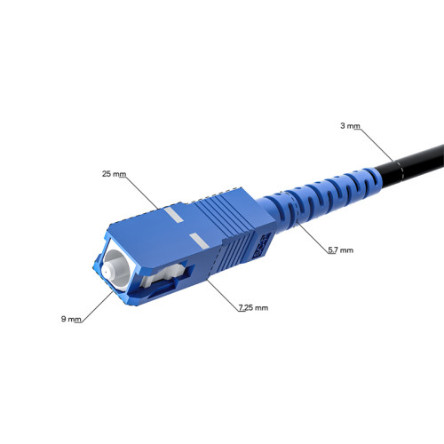 GCR PRO Патч-корд оптический 60.0m соединительный SC/UPC - SC/UPC Simplex одномодовый SM 9/125, LSZH, черный, GCR-56074