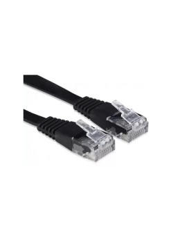 Патч-корд Buro Flat 4Гбит/с UTP 4 пары cat.6 Cu molded 1.5м черный RJ-45 (m)-RJ-45 (m) (BU-С6-FLAT-1.5M-B)
