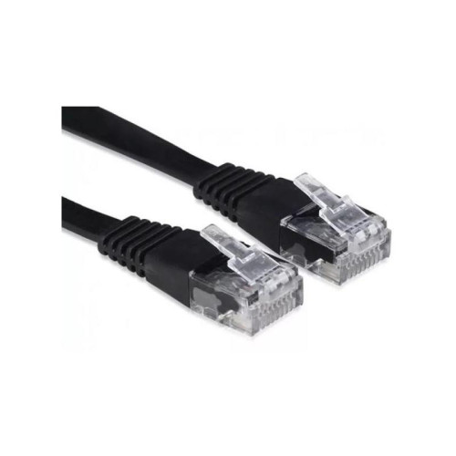 Патч-корд Buro Flat 4Гбит/с UTP 4 пары cat.6 Cu molded 1.5м черный RJ-45 (m)-RJ-45 (m) (BU-С6-FLAT-1.5M-B)