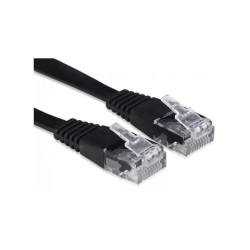 Патч-корд Buro Flat 10Гбит/с 4 пары cat.6 Cu molded 1м черный RJ-45 (m)-RJ-45 (m) (BU-C6-FLAT-1M-B)