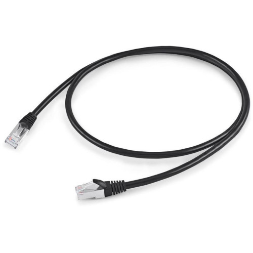 Патч-корд Buro BU-7-1M STP 4 пары cat.7 CCA molded 1м черный RJ-45 (m)-RJ-45 (m)