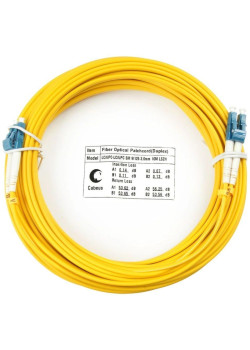 Патч-корд Cabeus FOP(D)-9-LC-LC-10M 2x9/125 OS2 LC дуплекс-LC дуплекс 10м LSZH желтый