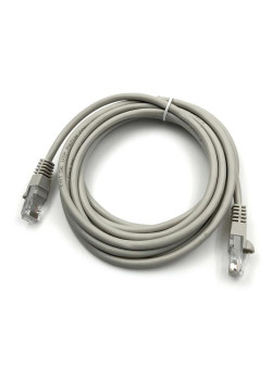 Патч-корд Buro UTP-5E-3M-G UTP 4 пары cat.5E CCA molded 3м серый RJ-45 (m)-RJ-45 (m)
