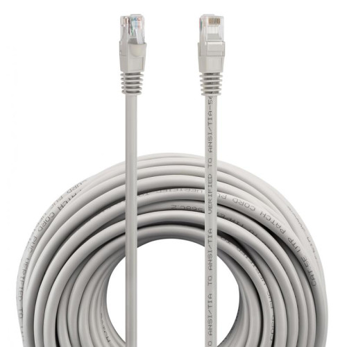 Патч-корд Buro UTP-5E-20M-G UTP 4 пары cat.5E CCA molded 20м серый RJ-45 (m)-RJ-45 (m)