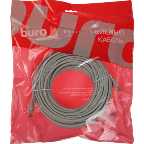 Патч-корд Buro UTP-5E-30M-G-LSZH UTP cat.5E 30м серый RJ-45 (m)-RJ-45 (m)