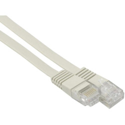 Патч-корд Buro BU-5E-FLAT-3M-G 1Гбит/с UTP 4 пары cat.5E Cu molded 3м серый RJ-45 (m)-RJ-45 (m)
