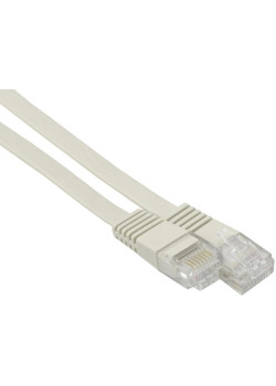 Патч-корд Buro BU-5E-FLAT-3M-G 1Гбит/с UTP 4 пары cat.5E Cu molded 3м серый RJ-45 (m)-RJ-45 (m)