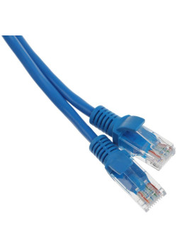 Патч-корд Premier PP12-0.5M/B 1000Гбит/с UTP 4 пары cat.5E CCA molded 0.5м синий RJ-45 (m)-RJ-45 (m)
