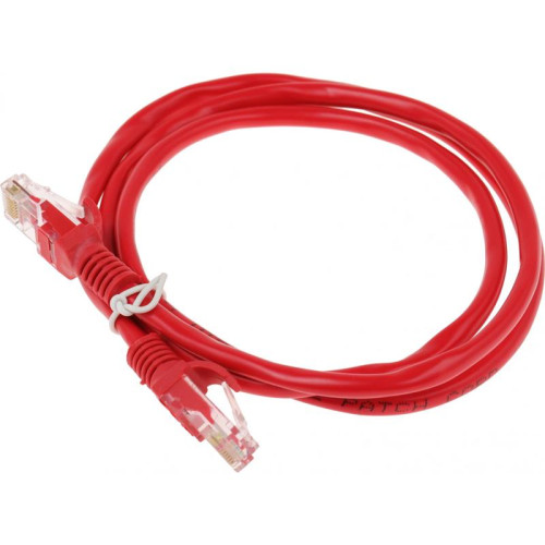 Патч-корд Premier PP12-1M/R 1000Гбит/с UTP 4 пары cat.5E CCA molded 1м красный RJ-45 (m)-RJ-45 (m)