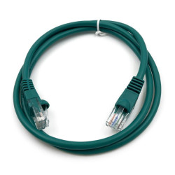 Патч-корд Buro UTP-5E-1M-GR UTP 4 пары cat.5E CCA molded 1м зеленый RJ-45 (m)-RJ-45 (m)