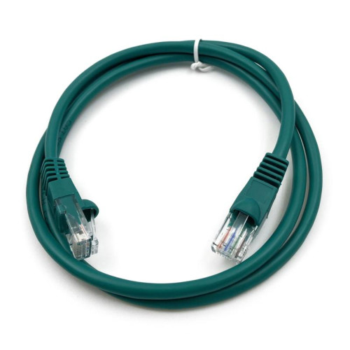 Патч-корд Buro UTP-5E-1M-GR UTP 4 пары cat.5E CCA molded 1м зеленый RJ-45 (m)-RJ-45 (m)