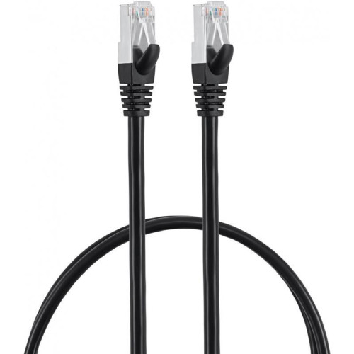 Патч-корд Buro BU-7-1M STP 4 пары cat.7 CCA molded 1м черный RJ-45 (m)-RJ-45 (m)