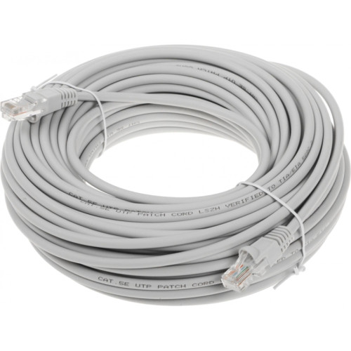 Патч-корд Buro UTP-5E-25M-G-LSZH UTP cat.5E 25м серый RJ-45 (m)-RJ-45 (m)