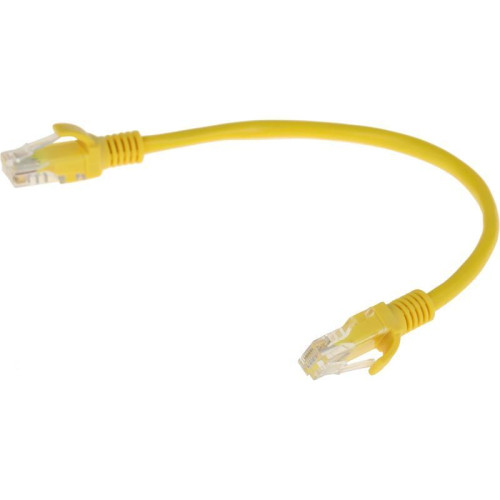 Патч-корд Premier PP12-0.25M/Y 1000Гбит/с UTP 4 пары cat.5E CCA molded 0.25м желтый RJ-45 (m)-RJ-45 (m)