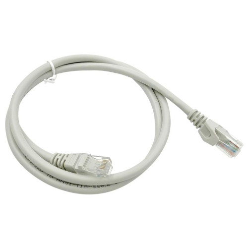 Патч-корд Buro UTP-6-1M-G UTP 4 пары cat.6 CCA molded 1м серый RJ-45 (m)-RJ-45 (m)