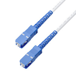 GCR PRO Патч-корд оптический 0.5m соединительный SC/UPC - SC/UPC Simplex одномодовый SM 9/125, LSZH, белый, GCR-56595