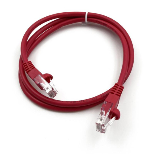 Патч-корд Buro UTP 4 пары cat.5E CCA molded 1м красный RJ-45 (m)-RJ-45 (m) (UTP-5E-1M-R)