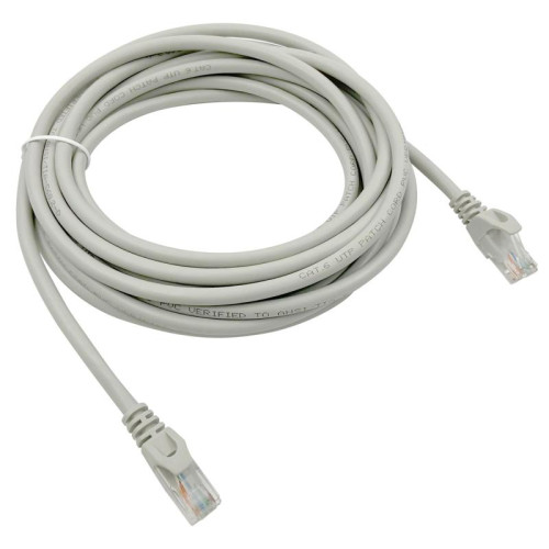Патч-корд Buro UTP-6-5M-G UTP 4 пары cat.6 CCA molded 5м серый RJ-45 (m)-RJ-45 (m)