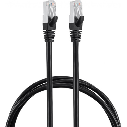 Патч-корд Buro BU-7-2M STP 4 пары cat.7 CCA molded 2м черный RJ-45 (m)-RJ-45 (m)