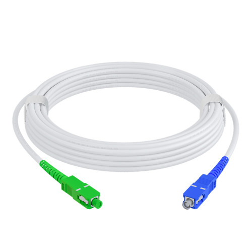 GCR PRO Патч-корд оптический 85.0m переходной SC/APC - SC/UPC Simplex одномодовый SM 9/125, LSZH, белый, GCR-56158