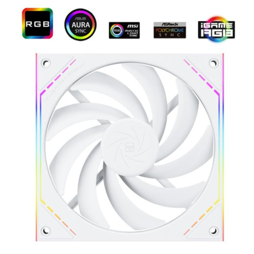 Кулер для корпуса/ Case Cooler Thermalright TL-M14W (140x144x25mm, 4-pin PWM, ARGB, 88.75CFM, 23.7dBA, 1500RPM, White) Кулер для корпуса/ Case Cooler Thermalright TL-M14W (140x144x25mm, 4-pin PWM, ARGB, 88.75CFM, 23.7dBA, 1500RPM, White)