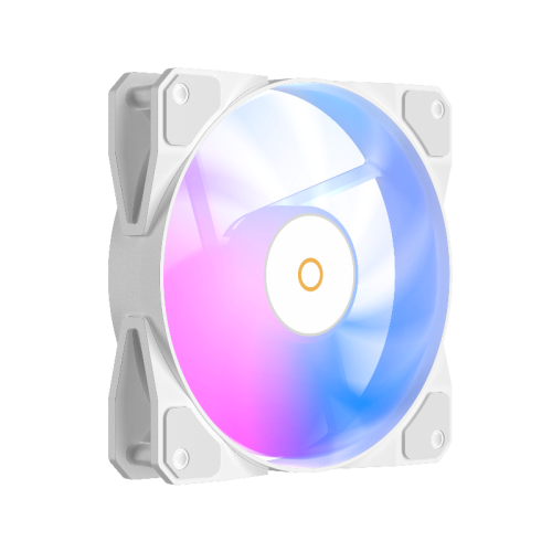 Кулер для корпуса/ Case Cooler Ocypus Beta F12 WH ARGB REVERSE BLADE (120x120x25mm, 4-pin PWM, ARGB, 56.5CFM, 29dBA, 1600RPM, White)