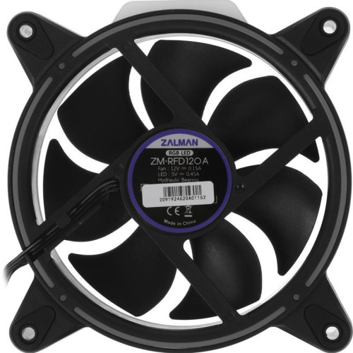 Вентилятор для корпуса Zalman ZM-RFD120A Addressable ARGB 120х120 черный 3-pin 26дБ (ZM-RFD120A) Ret [ZM-RFD120A]